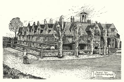 全景，Hungerford 救济院，Corsham（雕刻） 作者 悉尼希斯
