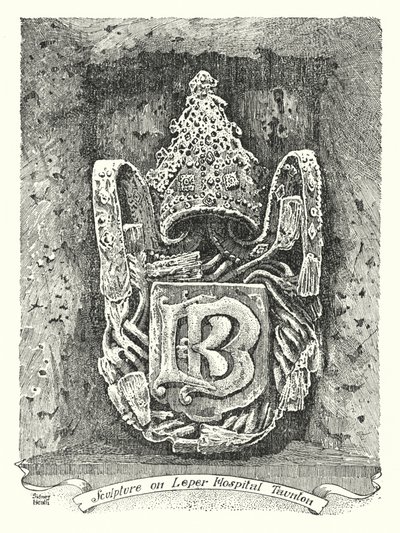 Sculpture on Leper Hospital, Taunton (engraving) 作者 悉尼希斯