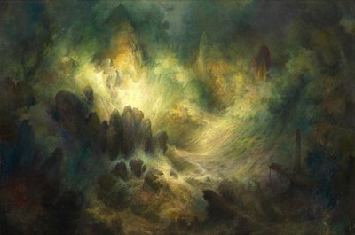 快点，精神，执行一下，指向我请你的暴风雨吗？ Prospero [对Ariel]，《暴风雨》（胶合板上的油） 作者 西德尼·赫伯特·西姆