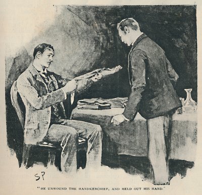 他解开手帕，伸出了手，1892年 作者 悉尼佩吉特