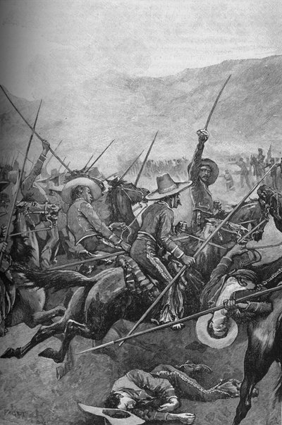墨西哥枪骑兵指控伊利诺伊士兵，1902年 作者 悉尼佩吉特