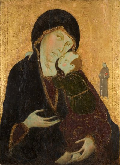 麦当娜和圣弗朗西斯的儿童，c.1285（面板上的蛋彩画） 作者 中华学校