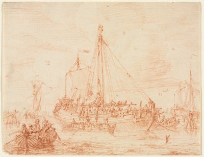 鲱鱼皮的准备工作，第一批1700年代。 作者 Sieuwert van der Meulen