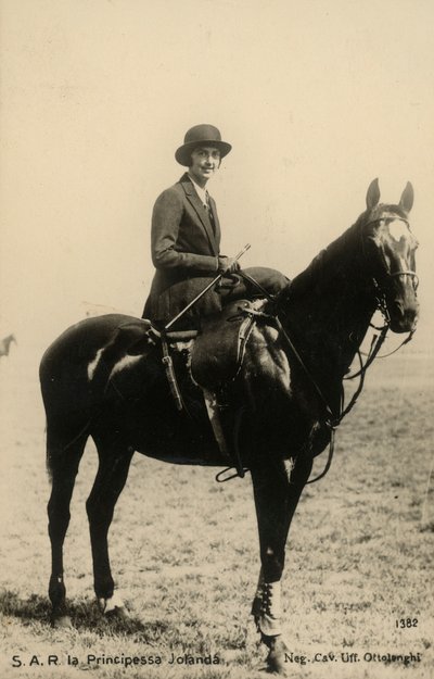 萨瓦的约兰达公主（1901-1986 年），贝尔戈罗伯爵夫人，骏马 作者 西尔维奥·奥托伦吉