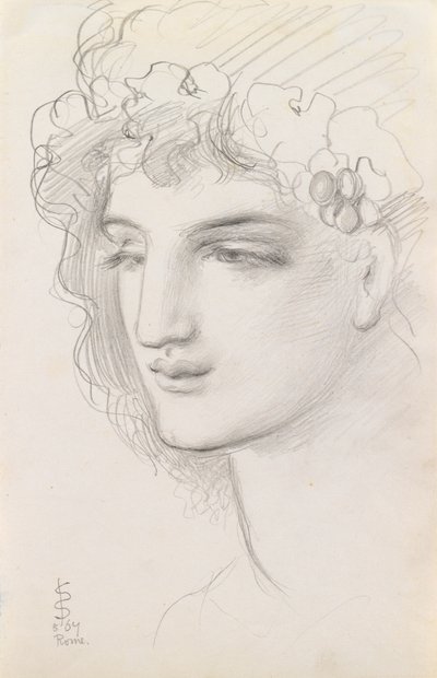 研究1867年的Garlanded Head 作者 西蒙·所罗门