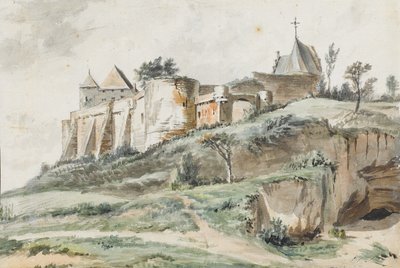Keizersberg城堡，鲁汶，1782年的视图 作者 西蒙·亚历山大·克莱门特·丹尼斯