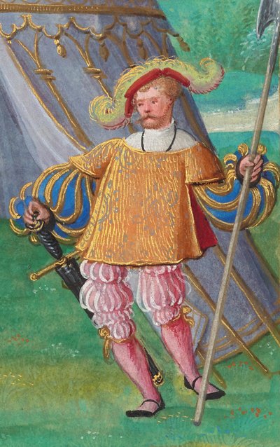 Jacques de Lalaing，电话：1530-40（蛋彩画，金箔和墨水在羊皮纸上） 作者 西蒙·贝宁