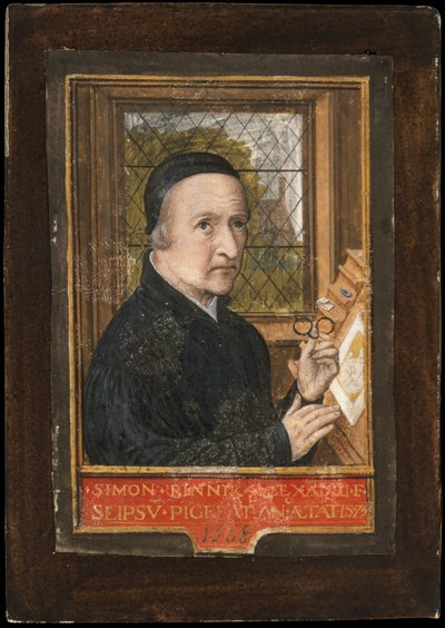 自画像，1558年（羊皮纸上的蛋彩画和金箔） 作者 西蒙·贝宁