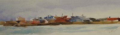 Chantier marine 2008（水彩画） 作者 西蒙·弗莱彻