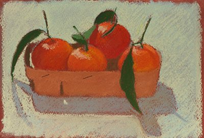 圣诞柑橘，2015（纸上粉彩画） 作者 西蒙·弗莱彻