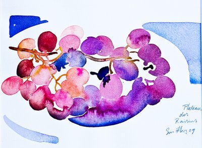 葡萄干高原（纸面水彩画） 作者 西蒙·弗莱彻