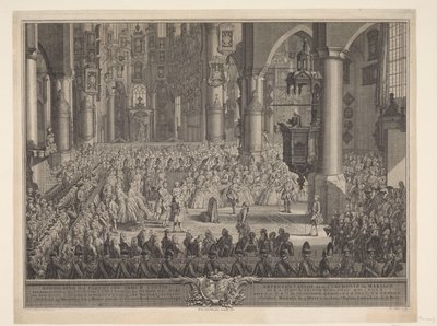 1760 年拿骚魏尔堡的查尔斯-克里斯蒂安与卡洛琳娜公主的婚礼
1760 年 3 月 5 日星期三，拿骚-魏尔堡的（......）王子与（......）奥兰治和拿骚的卡罗琳娜在格罗特教堂举行了隆重的婚礼。 作者 彼得·杰拉德·范·巴伦