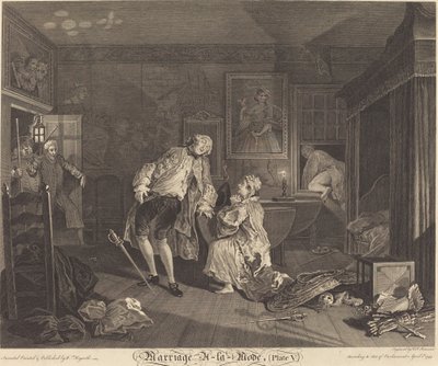 时尚婚姻: pl.5 作者 Simon Francois Ravenet I after William Hogarth