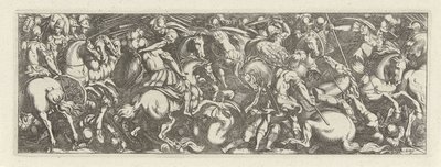 骑兵与步兵之间的战斗
骑兵
Faecvnda qvam sit acris ingeni viris dilecta Phaebo et gratys Florentia, sat indicant pvgnae, enthea vi pectoris quas Mercuri sculpsit cliens tempestiv (系列标题) 作者 安东尼奥·坦佩斯塔