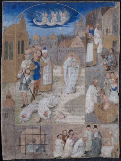 叶摘自约克大胆的查尔斯和约克的玛格丽特...，c。 1467-1470。 作者 西蒙·马里翁（Simon Marmion）
