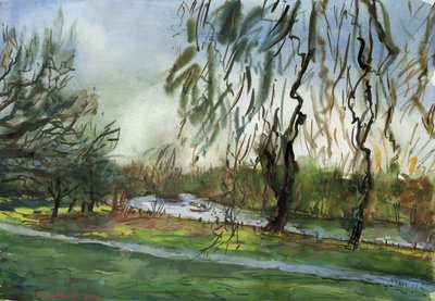 布克鲁克花园（纸上水彩和水粉画） 作者 西蒙·内维尔