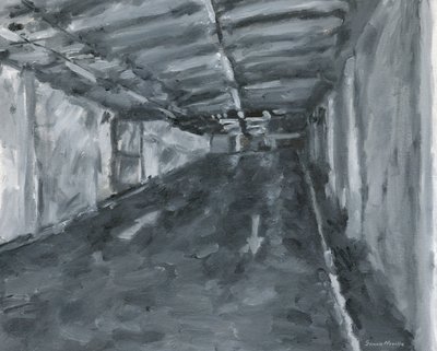 停车场内部，第 11 号，2023 年（布面油画） 作者 西蒙·内维尔