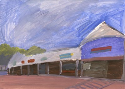 Strip Mall 4，2023 年（丙烯酸纸张） 作者 西蒙·内维尔