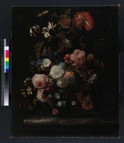 一组花，1721年之前（布面油画） 作者 西蒙·佩特斯·韦雷斯特