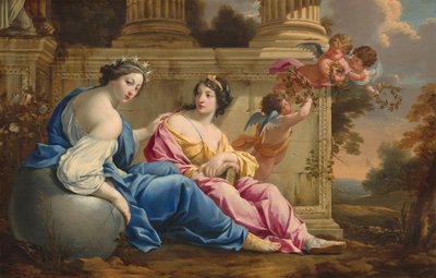 缪斯女神乌拉尼亚和卡利奥普 作者 Simon Vouet and Studio