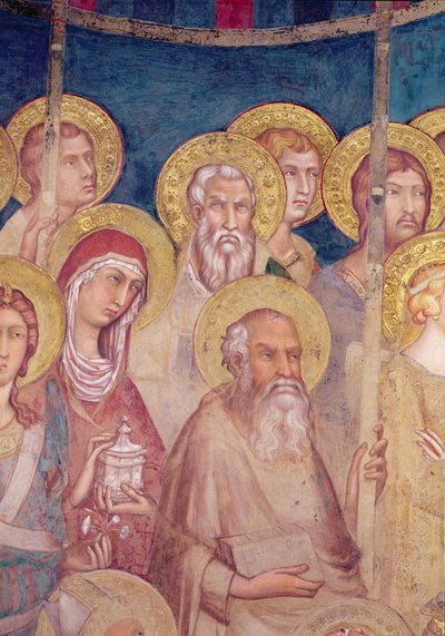 Maesta，圣徒的细节，1315壁画 作者 Simone Martini