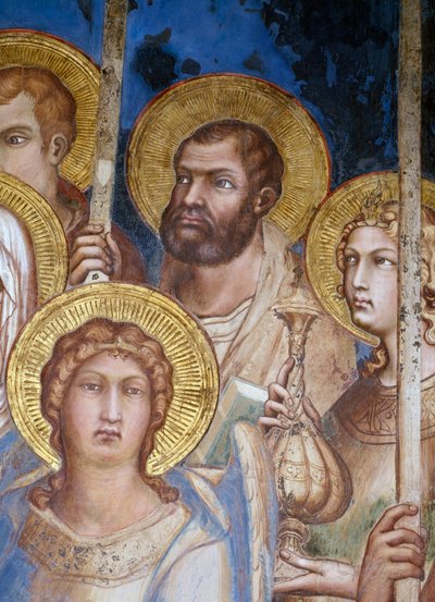 Maesta，圣徒的细节，1315壁画 作者 Simone Martini