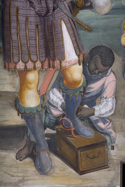 The Magi的崇拜，Presbitery，1578-82（3497103的细节） 作者 西蒙妮·韦尼齐亚诺·彼得扎诺
