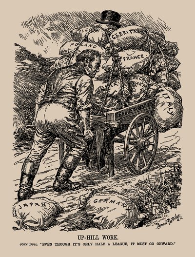 上山的工作。约翰-布尔。尽管只有半个联赛，但必须继续前进，1935年。 作者 伯纳德·帕特里奇爵士
