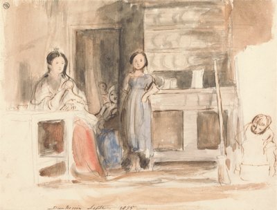 厨房场景：邓克林，1835 年 9 月 作者 大卫威尔基爵士