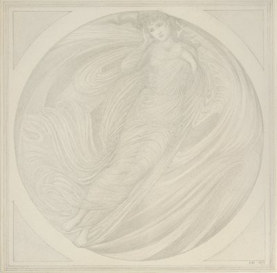 漂浮在火焰中的欧律狄刻，1872-1875年 作者 爱德华·科利·伯恩·琼斯爵士