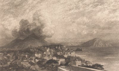 从那不勒斯湾看维苏威火山 作者 弗兰克肖特爵士