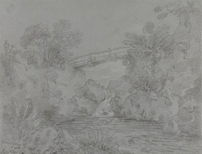 兰尔沃斯特水池上的桥 作者 George Howland Beaumont 爵士第七世男爵