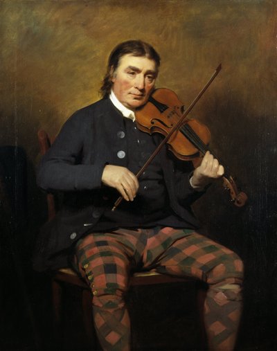 小提琴家和作曲家的肖像尼尔·高（Niel Gow）1727-1807，1787年 作者 Sir Henry Raeburn