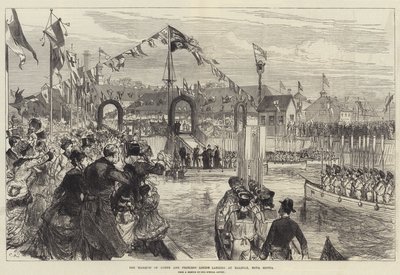 Lorne侯爵和路易斯公主降落在新斯科舍省哈利法克斯 作者 Sir John Charles Robinson