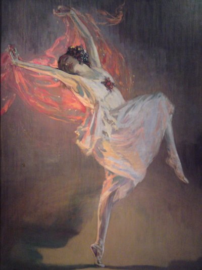 芭蕾舞女演员安娜·帕夫洛娃（Anna Pavlova）1881-1931，1910年代 作者 约翰·拉维里爵士