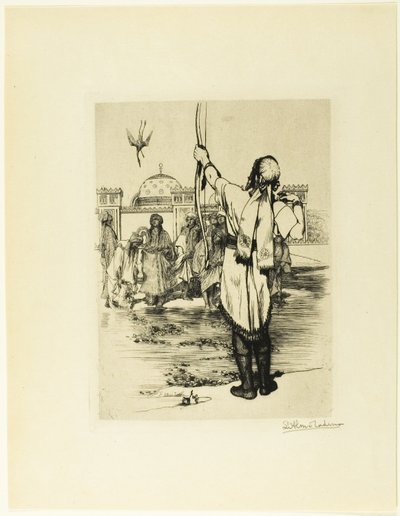 弓箭手》，《国王史诗》封面插图，《菲尔杜西重述的故事 作者 劳伦斯·阿尔玛·塔德玛爵士