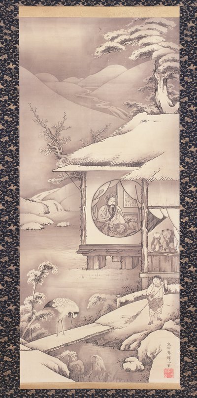 林布（林和靖）约 1775 年（纸本水墨） 作者 曾我翔博