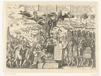 阿尔瓦雕像上的漫画复制品，1571 年 作者 儿子和斯图尔特，G.沃特斯顿