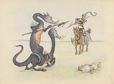 S Rosamond Praeger 为《小双龙》绘制的插图（彩色石版画） 作者 索菲亚·罗莎蒙德·普拉格