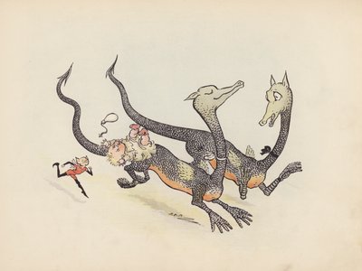 S Rosamond Praeger 为《小双龙》绘制的插图（彩色石版画） 作者 索菲亚·罗莎蒙德·普拉格