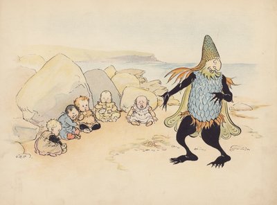 S Rosamond Praeger 为《小双龙》绘制的插图（彩色石版画） 作者 索菲亚·罗莎蒙德·普拉格