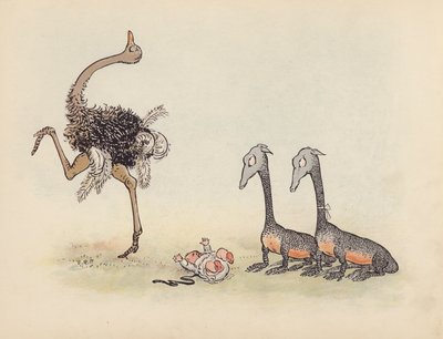 S Rosamond Praeger 为《小双龙》绘制的插图（彩色石版画） 作者 索菲亚·罗莎蒙德·普拉格