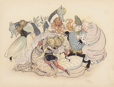 S Rosamond Praeger 为《小双龙》绘制的插图（彩色石版画） 作者 索菲亚·罗莎蒙德·普拉格