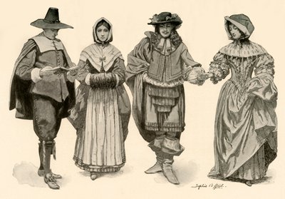 1620-1670年，1903年和1937年的服装。 作者 索菲·B·斯蒂尔