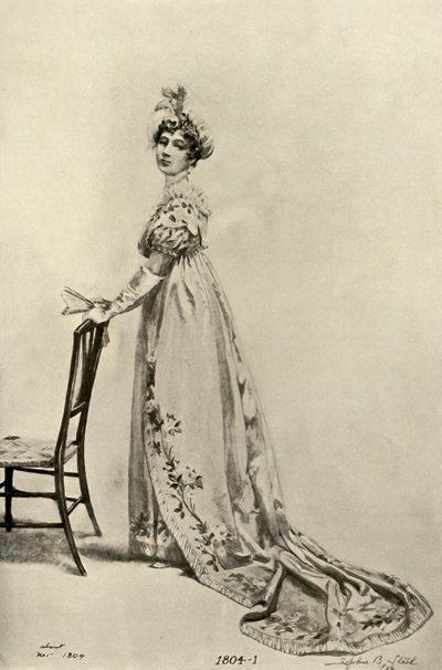 费城穿着的帝国礼服，现在在1804、1903、1937年的纪念馆中。 作者 索菲·B·斯蒂尔