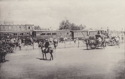 Historic Views, the First Train to reach Johannesburg (b/w photo) 作者 南非摄影师