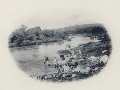How Clothes are washed in the Transvaal (b/w photo) 作者 南非摄影师
