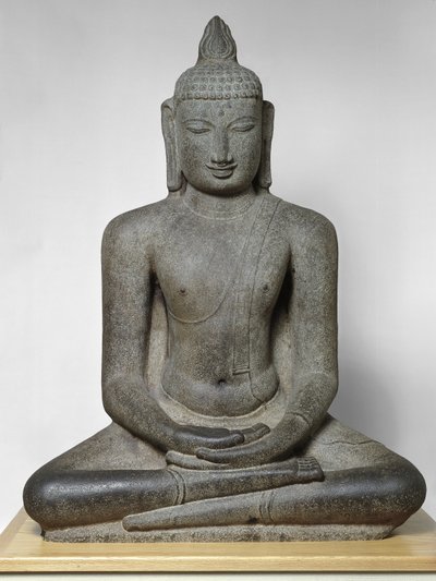 释迦牟尼佛坐禅（Dhyanamudra），乔拉时代，约12世纪（花岗岩） 作者 南印度学校