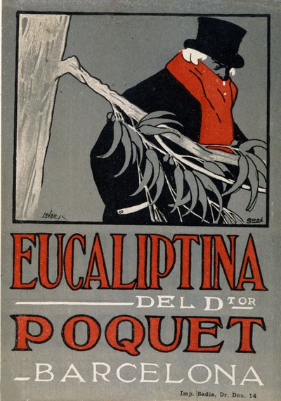 感冒药 Eucaliptina 的广告，西班牙，1924 年。 作者 西班牙语学校