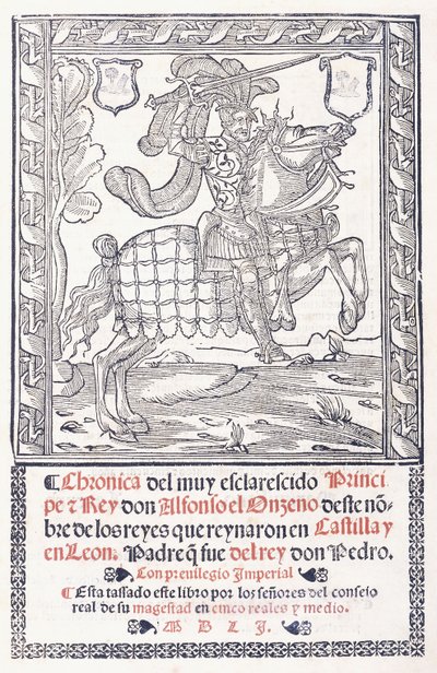 卡斯蒂利亚-莱昂国王阿方索十一世（Alfonso XI），骑马，1551年 作者 西班牙语学校